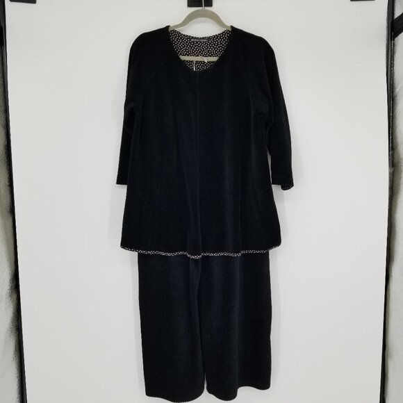 Gudrun Sjoden Cozy Velour Corduroy Co-ord -L- Swing Top & Wide Leg Pants